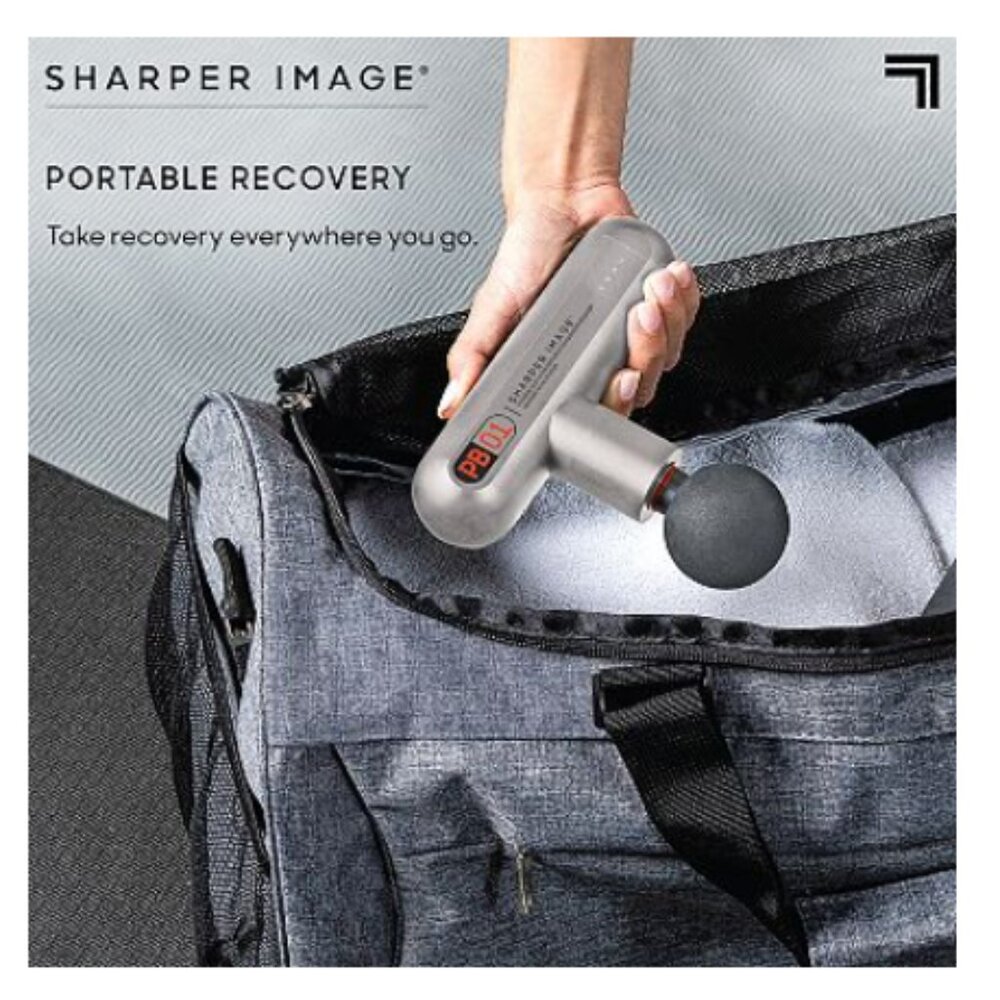 Sharper Image Powerboost Move Portable Percussion Massager Gray - Picture 10 of 11